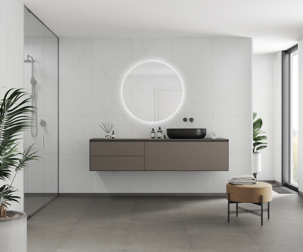 az fast bath euro series bianco marble wet room