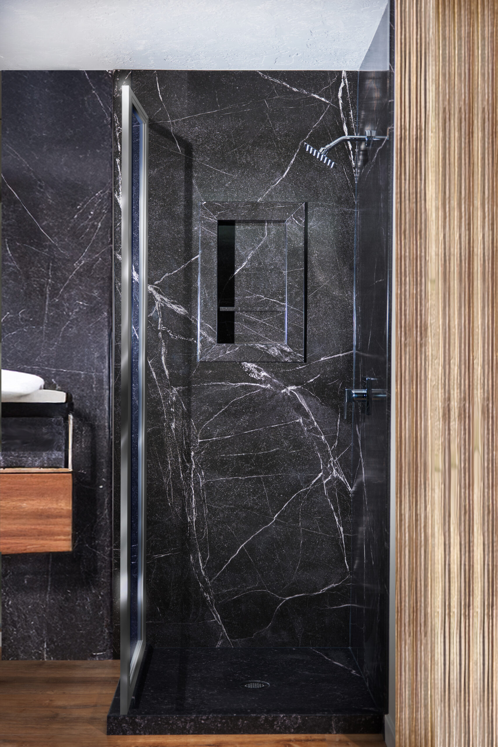 az fast bath signature black mist stone shower 2