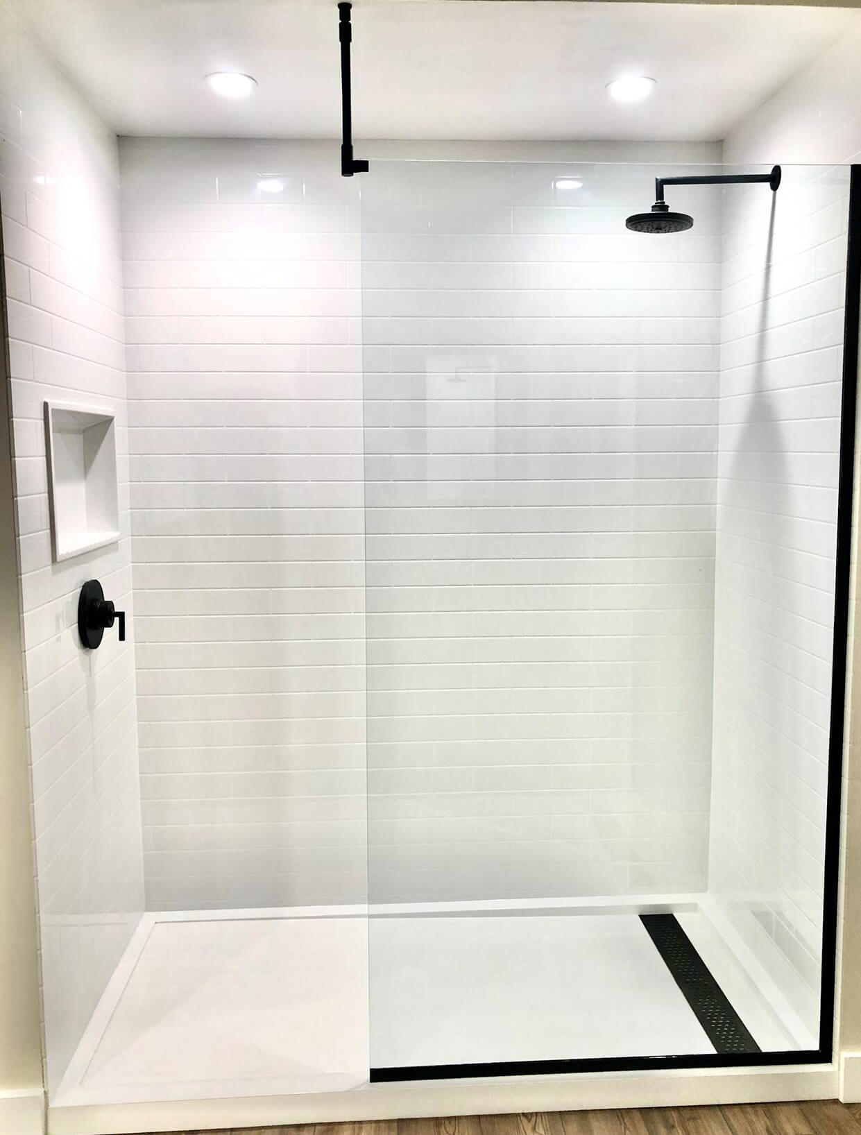 az fast bath traditional white subway shower