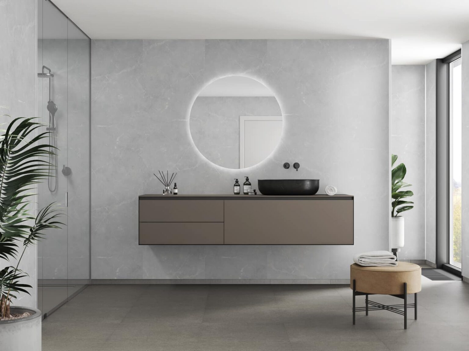 fibo silver grey marble